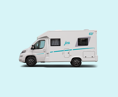 vue de côté camping car profilé 60F joa camp