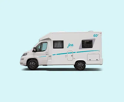 vue de côté camping car profilé 60F joa camp
