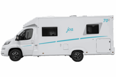 vue de côté camping car joa camp lit central