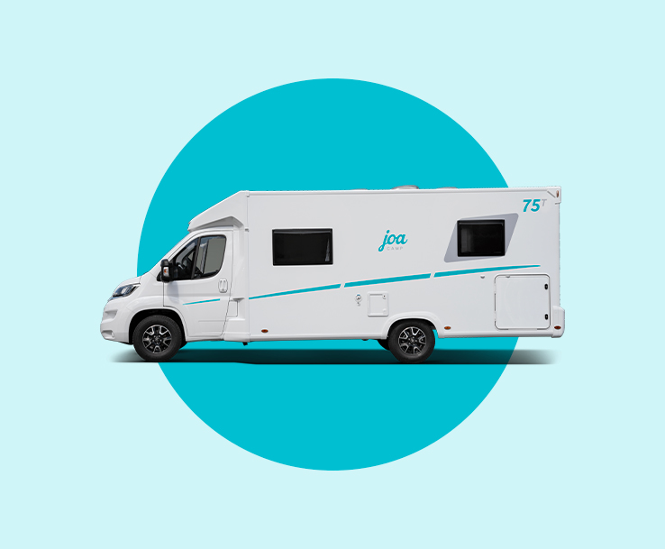 vue extérieure de côté camping car joa camp